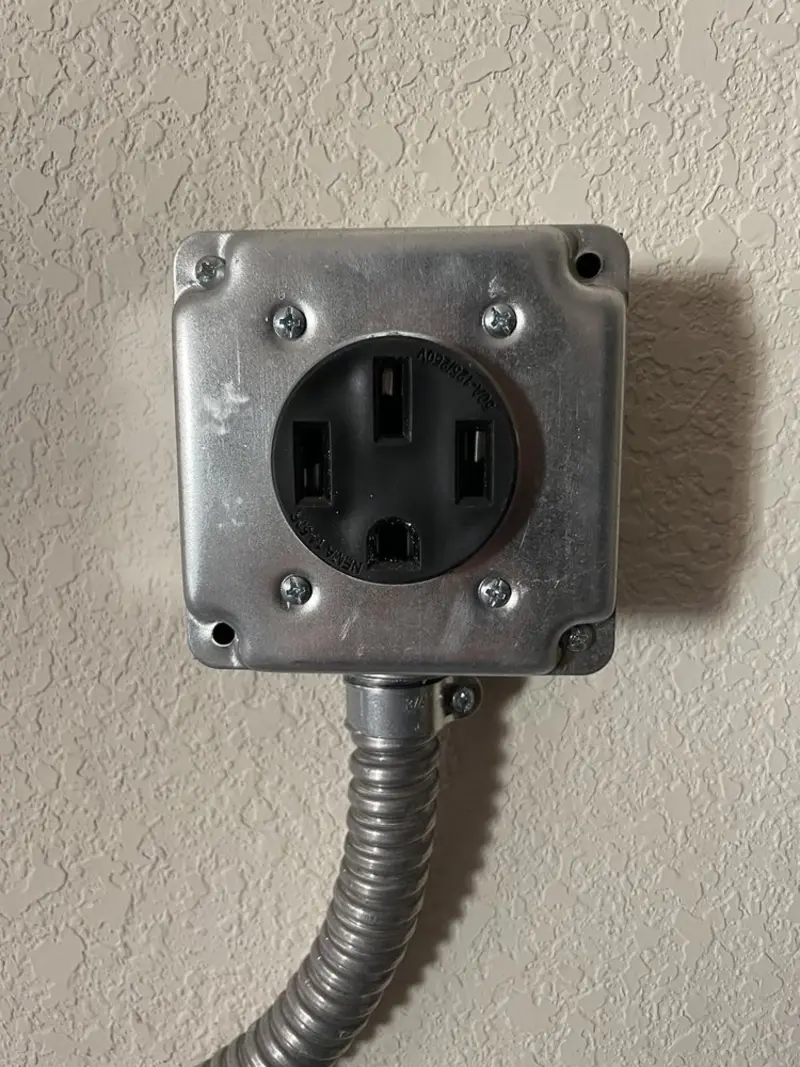 NEMA 14-50 outlet installed for Electrical Panel Upgrade in Griffin